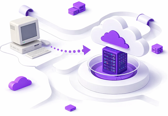Zero downtime cloud migration illustration